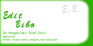 edit bibo business card