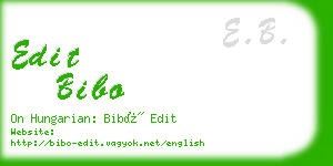 edit bibo business card